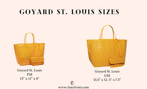 artois bag goyard|Goyard tote bag size comparison.